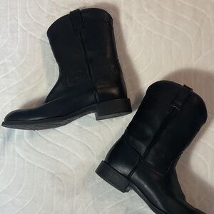 ARIAT ATS technology Black Leather Western cowboy boots